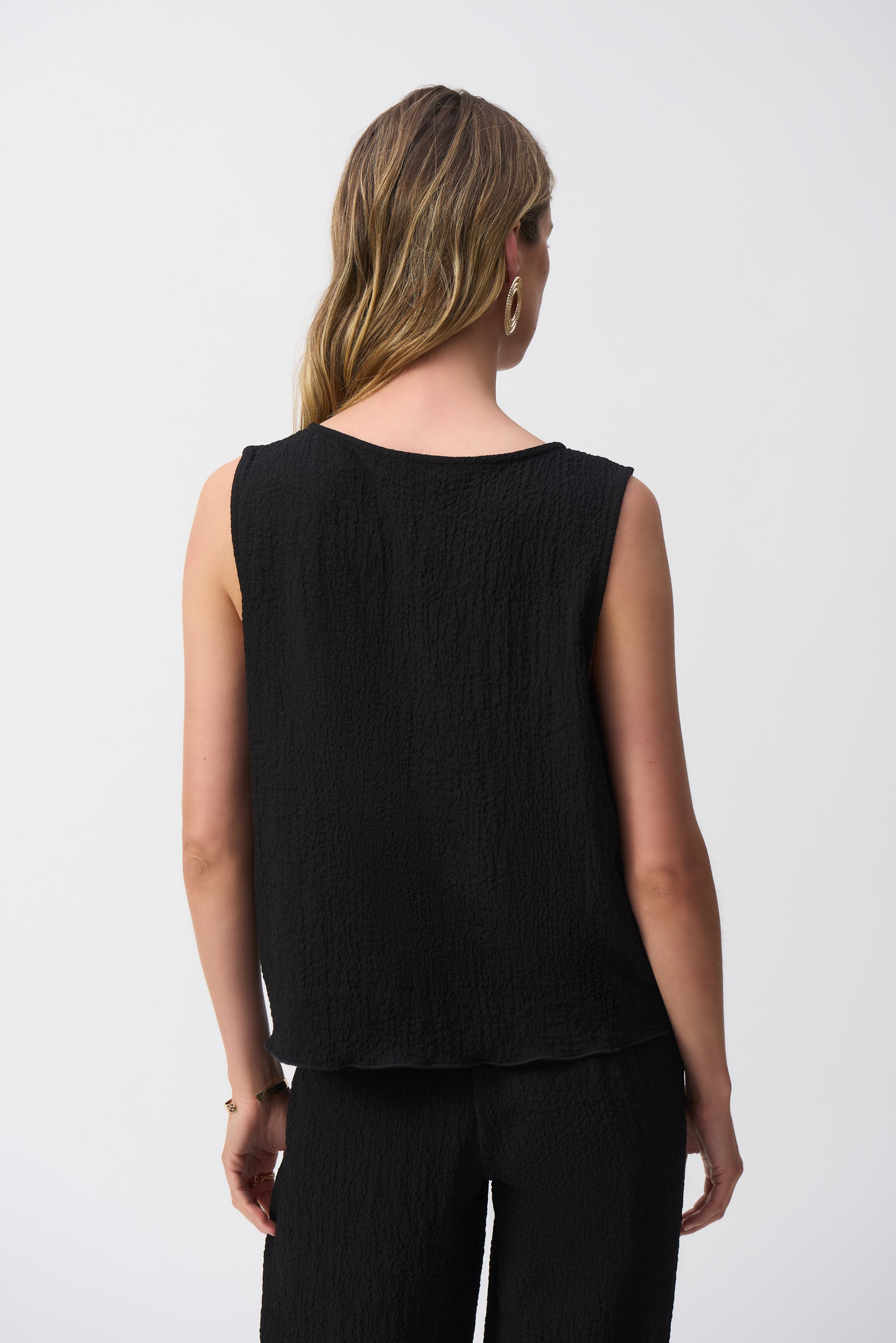 Joseph Ribkoff Asymmetric Sleeveless Top