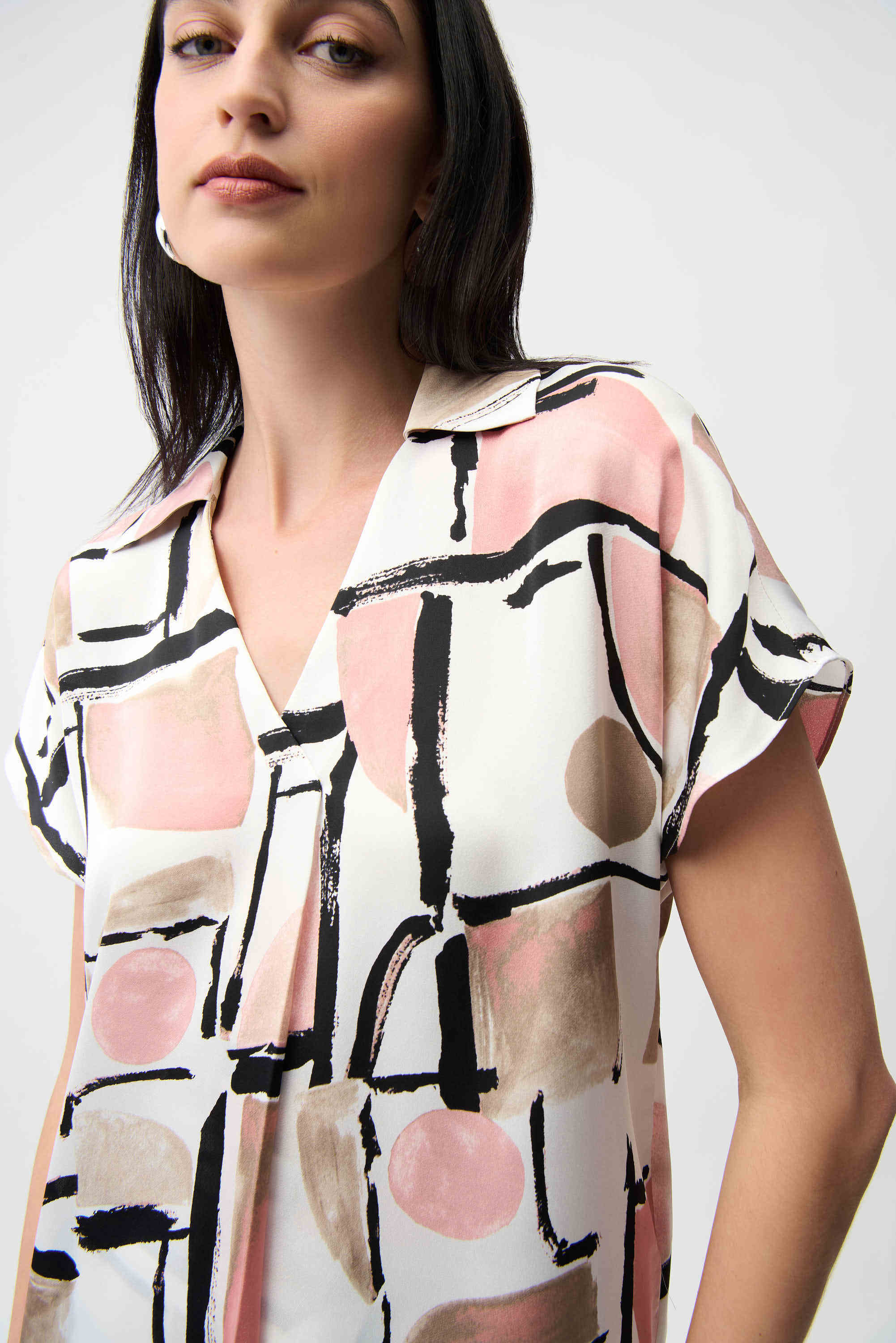 Joseph Ribkoff Satin Boxy Top