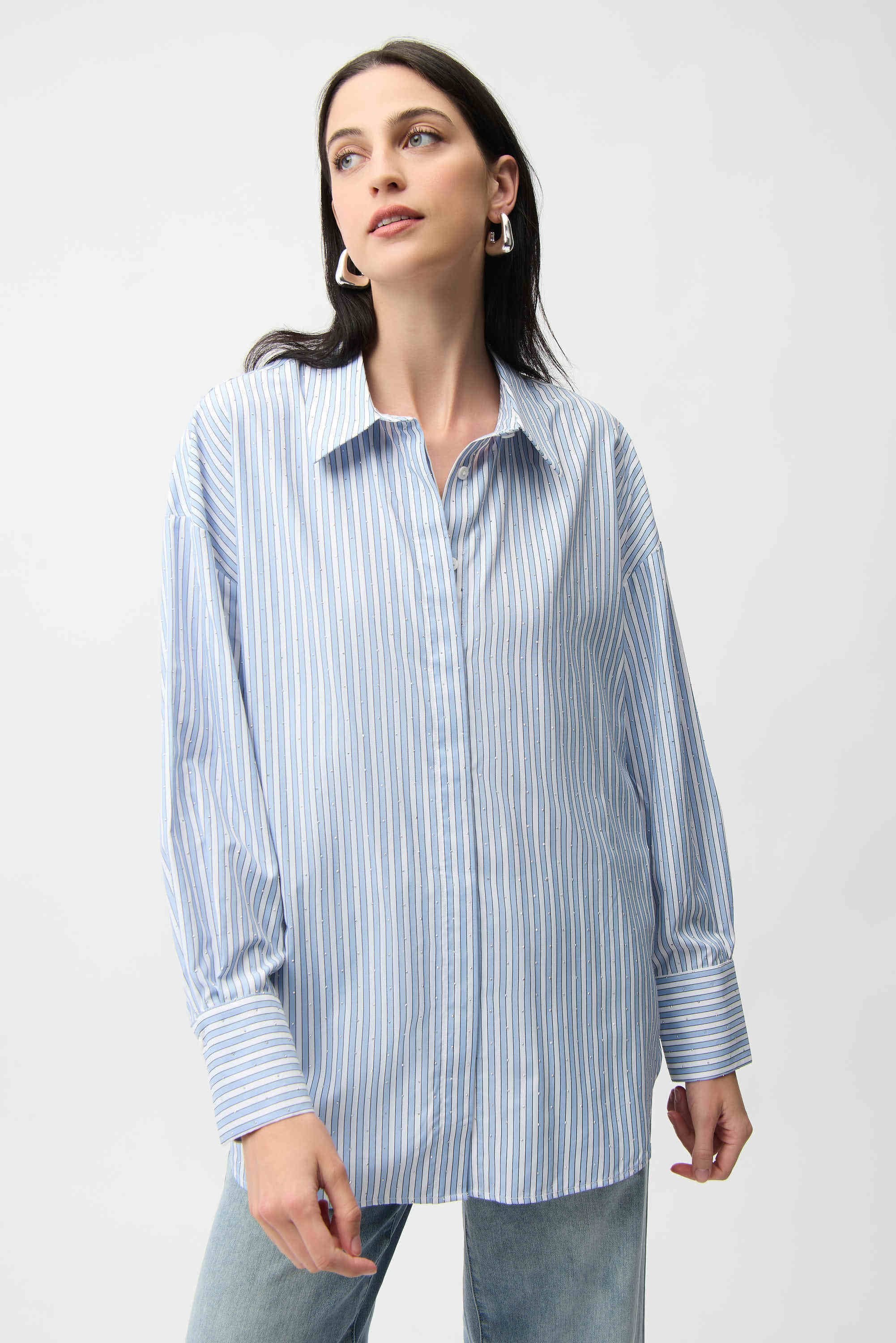 Joseph Ribkoff Stripe Boxy Blouse