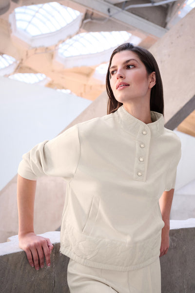 Joseph Ribkoff Scuba Funnel Neck Top