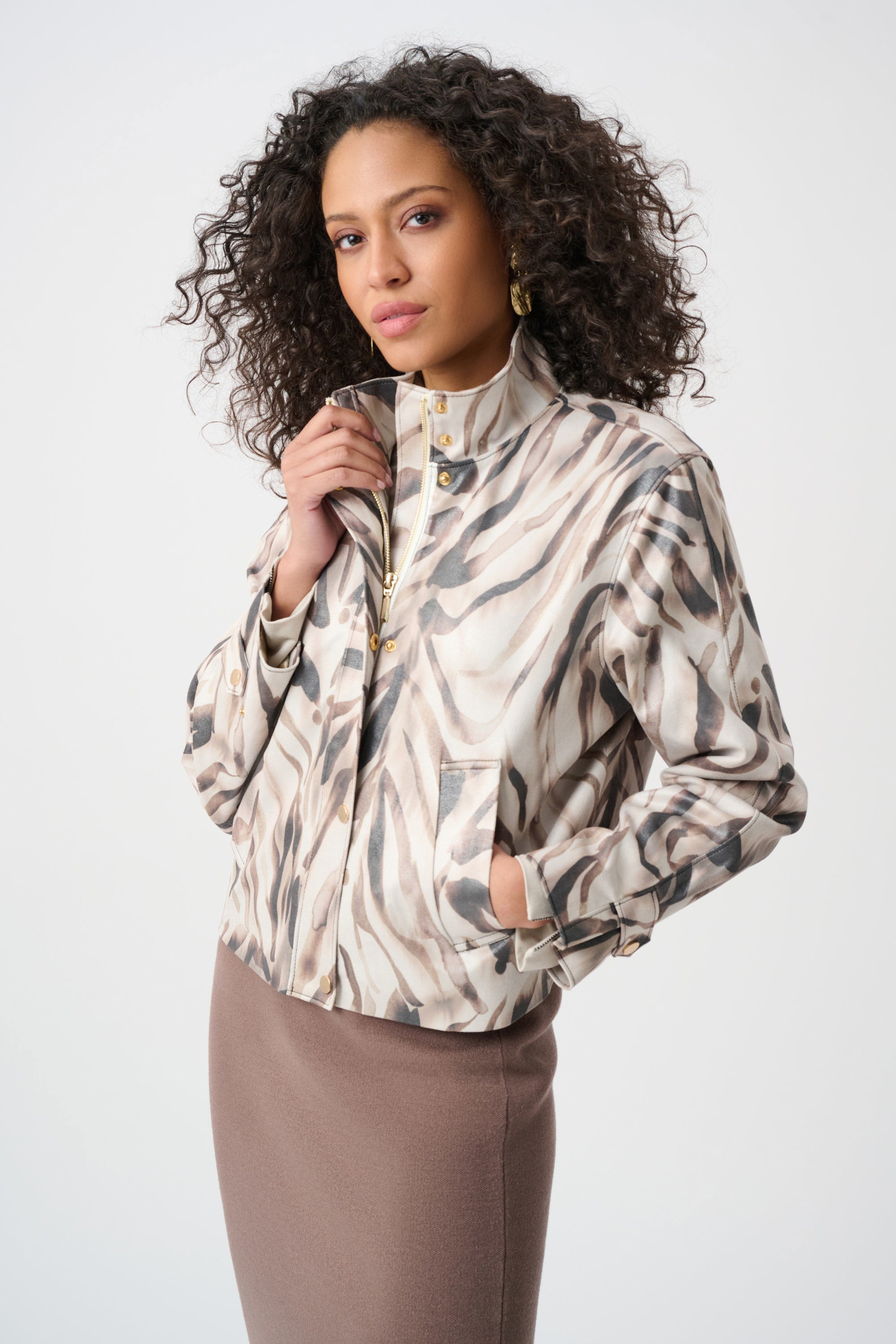 Joseph Ribkoff Faux Suede Jacket