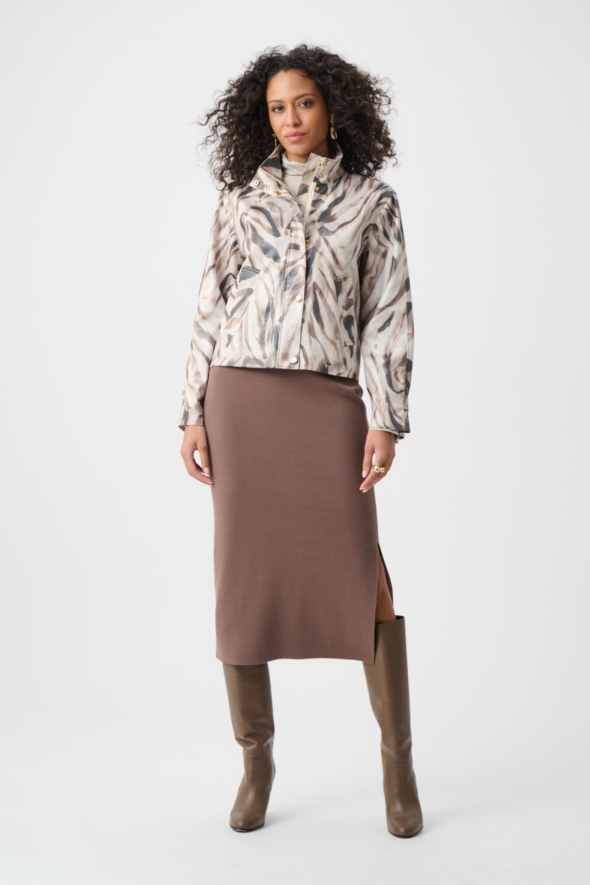 Joseph Ribkoff Faux Suede Jacket