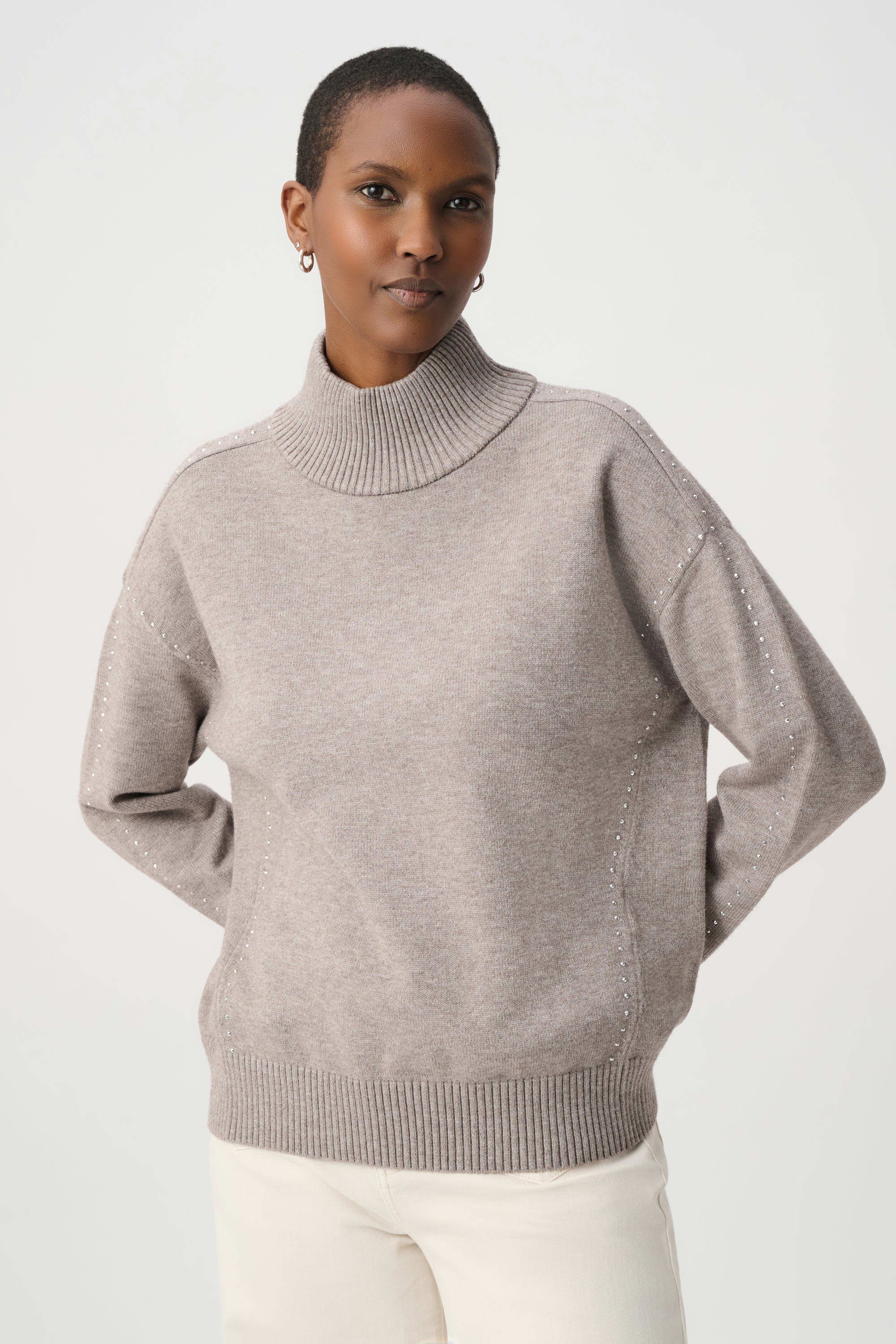 Joseph RIbkoff Embellished Turtleneck Sweater