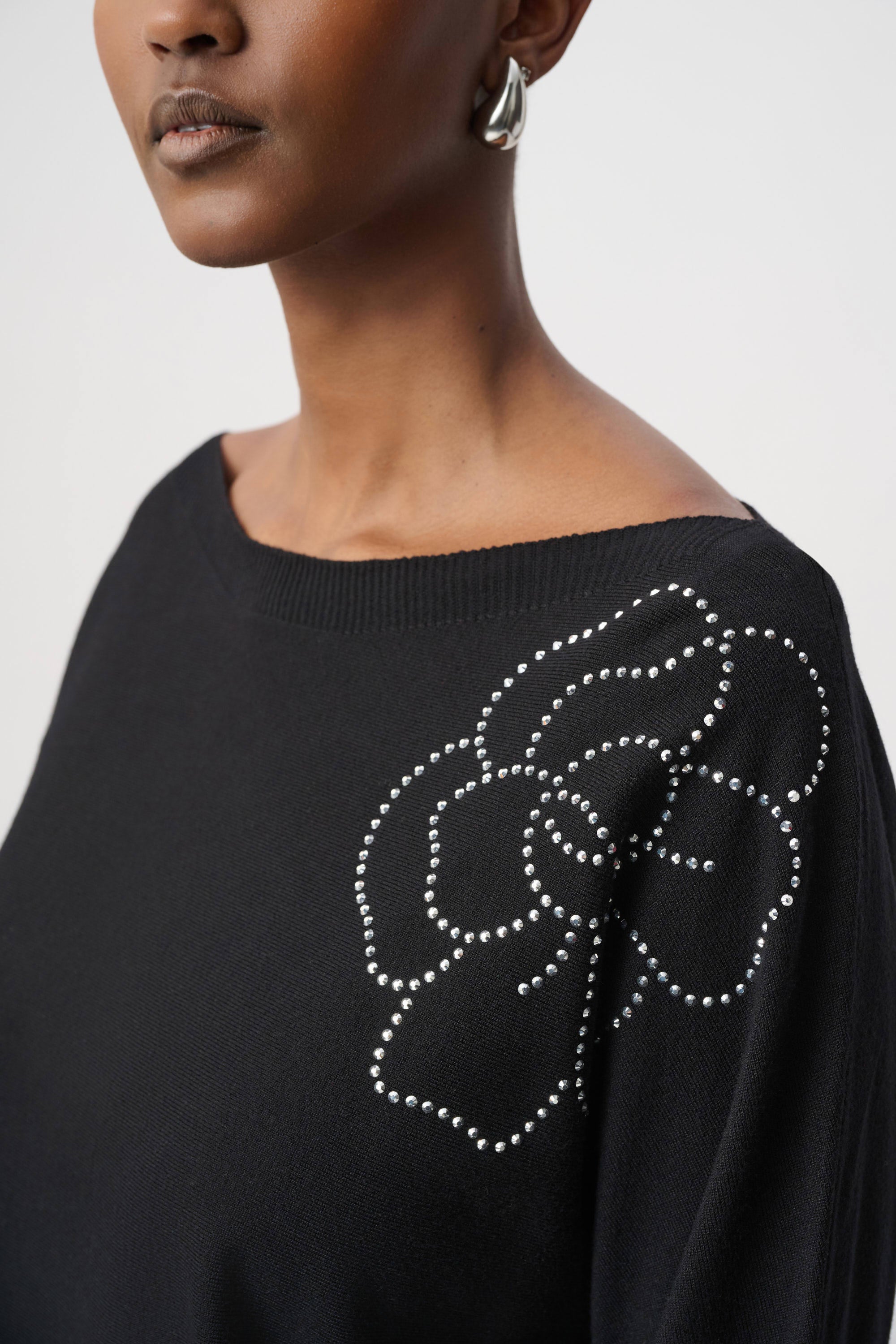 Joseph Ribkoff Pullover With Flower Applique