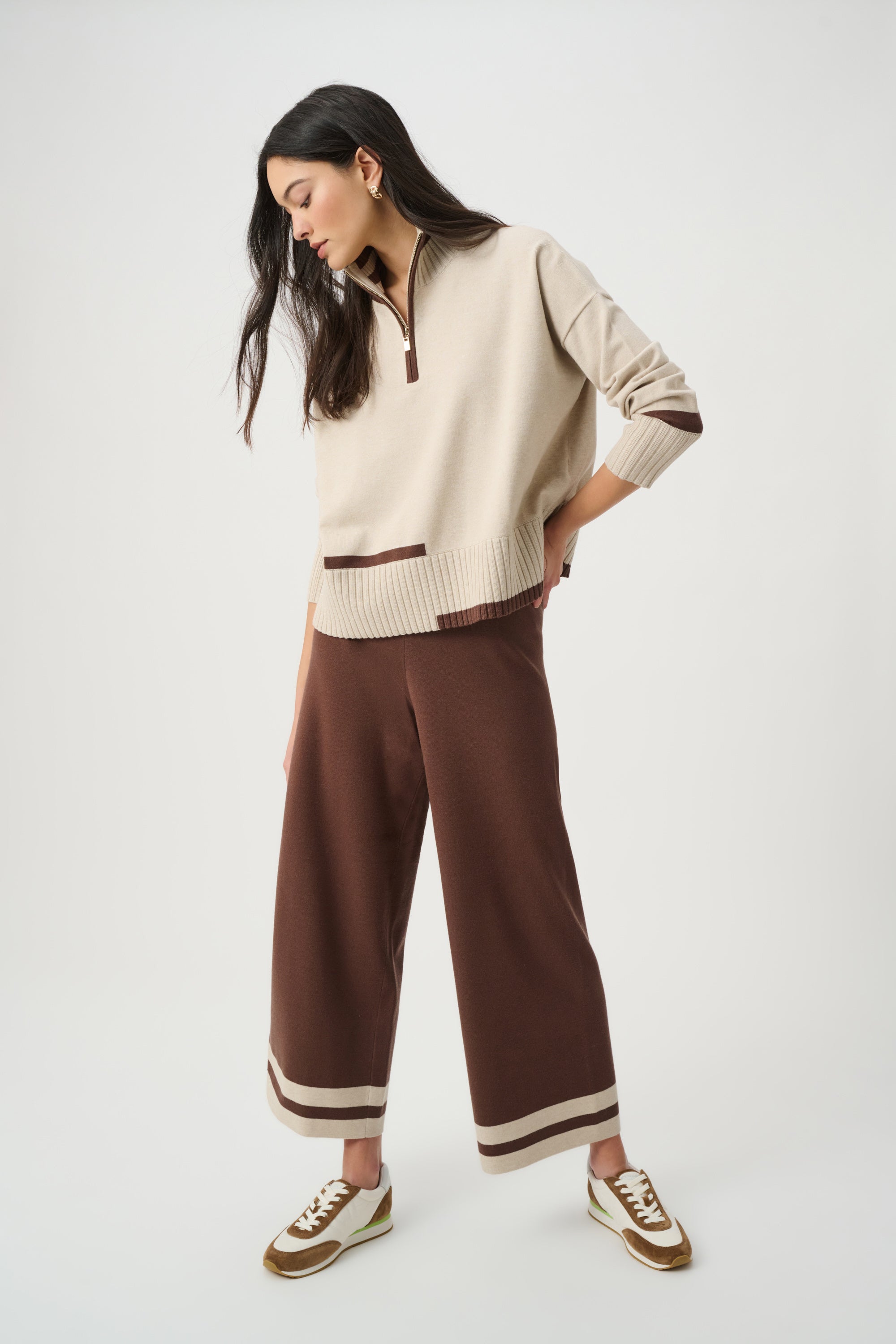 Joseph Ribkoff Striped Mock Neck Sweater