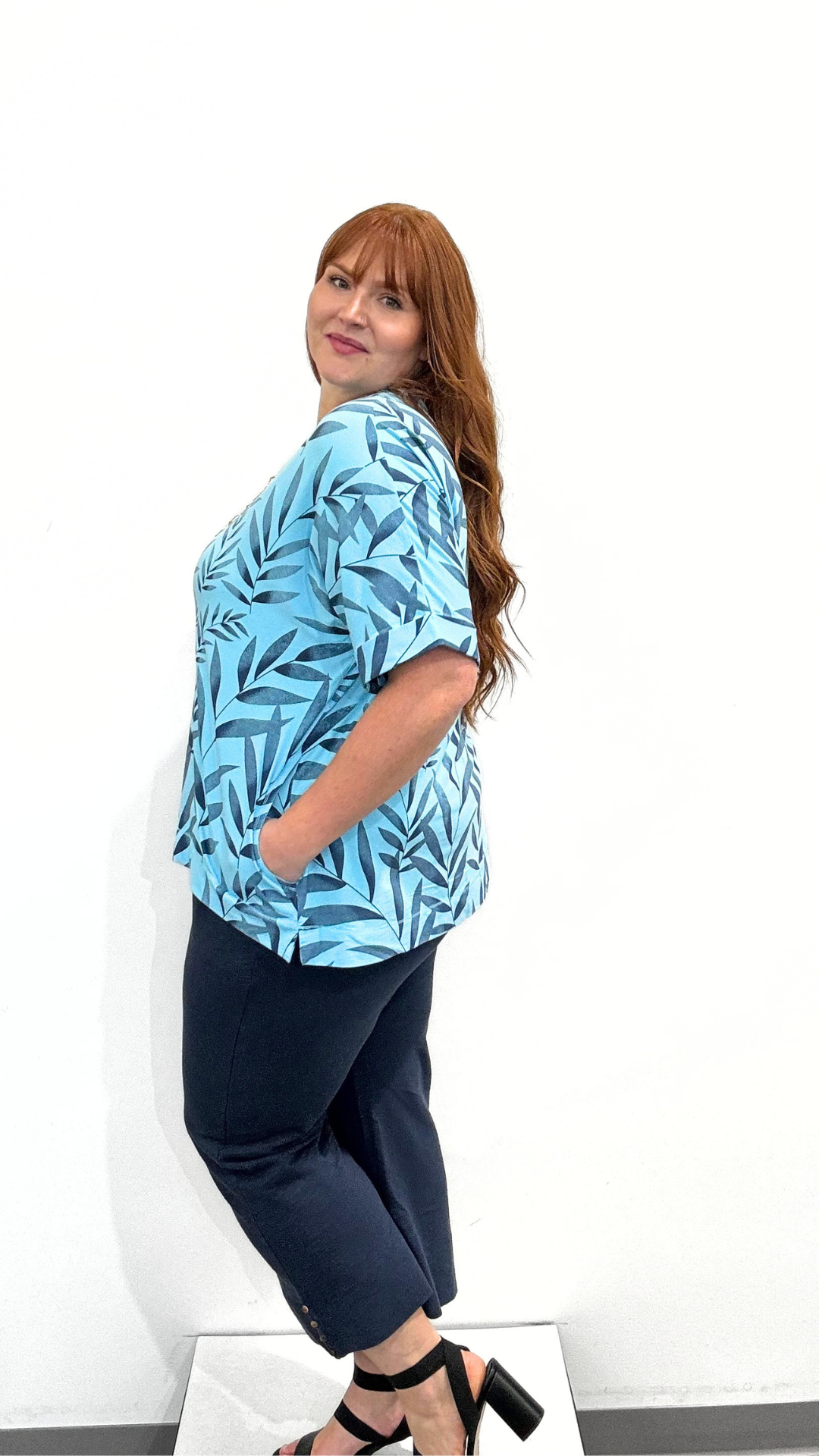 Wild Palms V-Neck Top