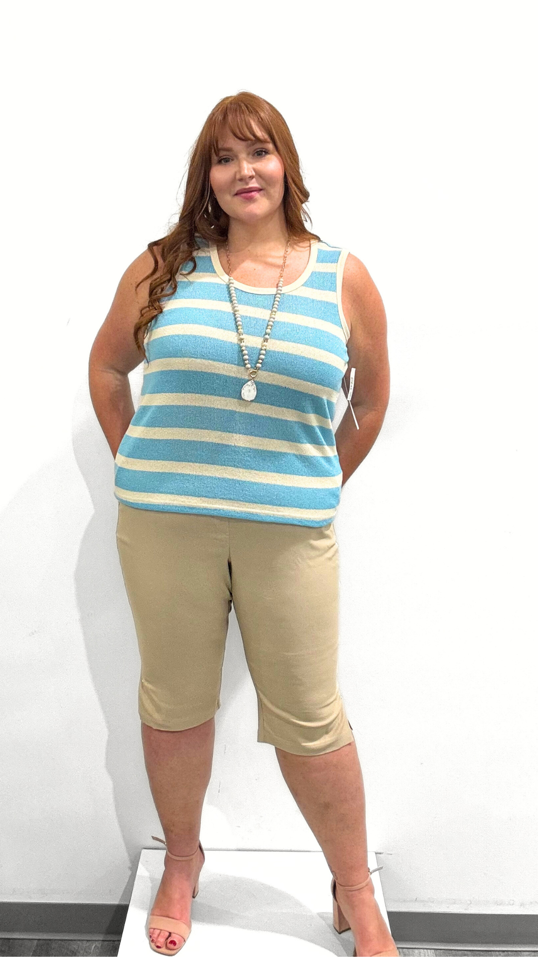 Tribal Stripe Sleeveless Top