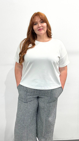 Eileen Fisher Crew Neck Boxy Tee