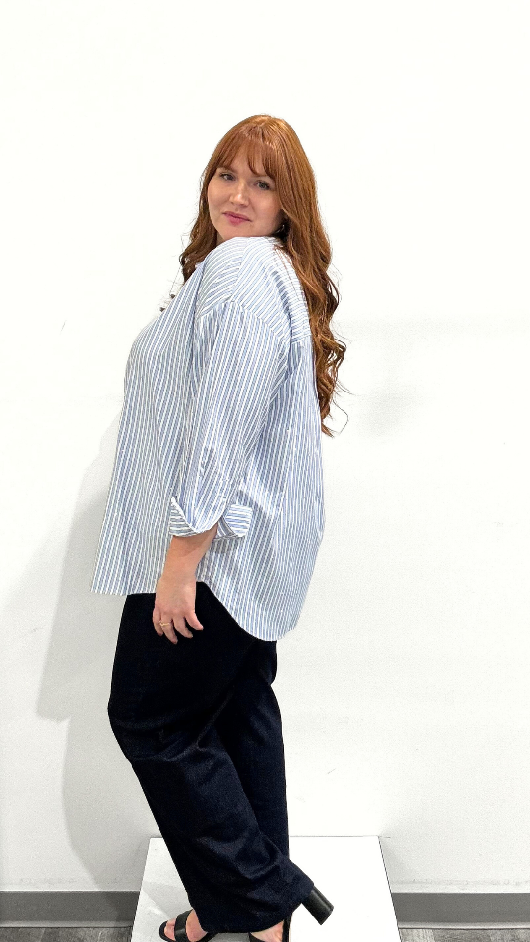 Joseph Ribkoff Stripe Boxy Blouse