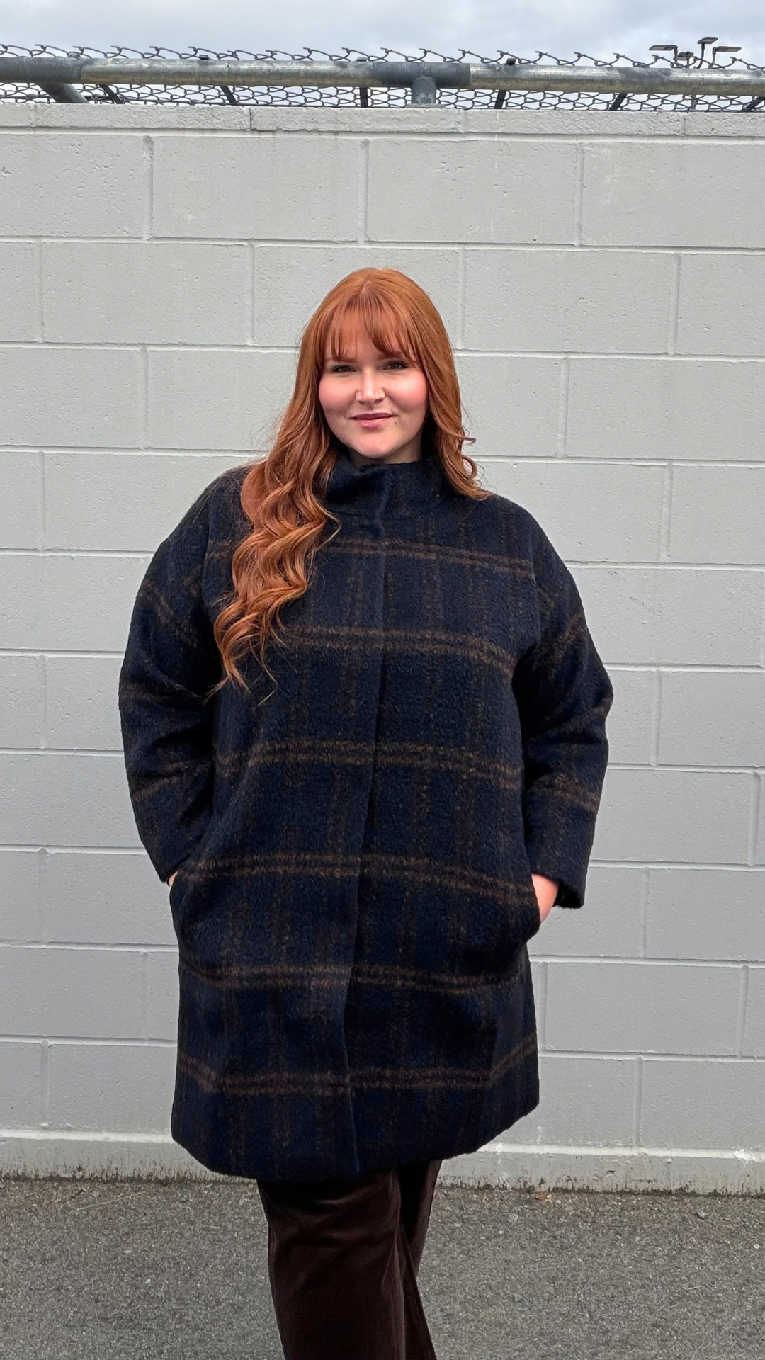 Eileen Fisher High Collar Coat