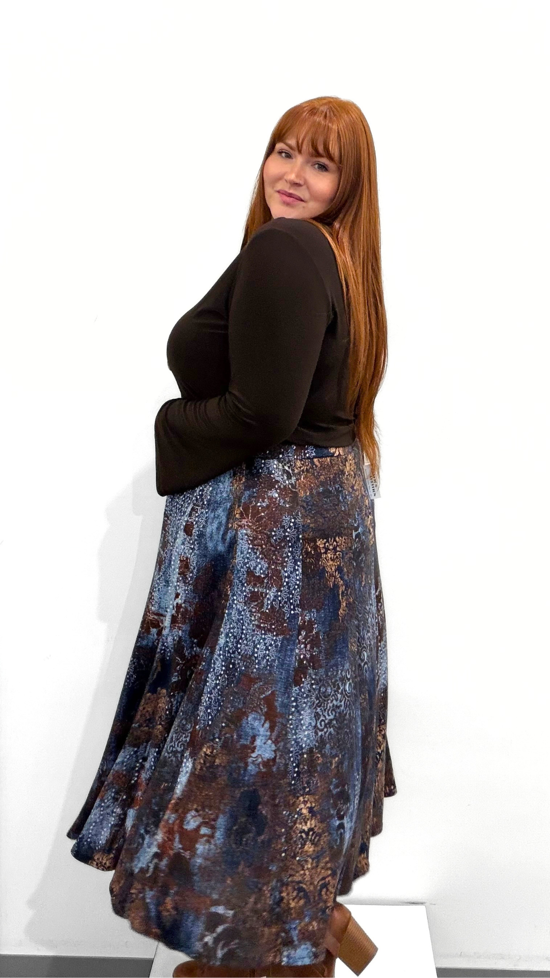 Frank Lyman Printed Maxi Skirt