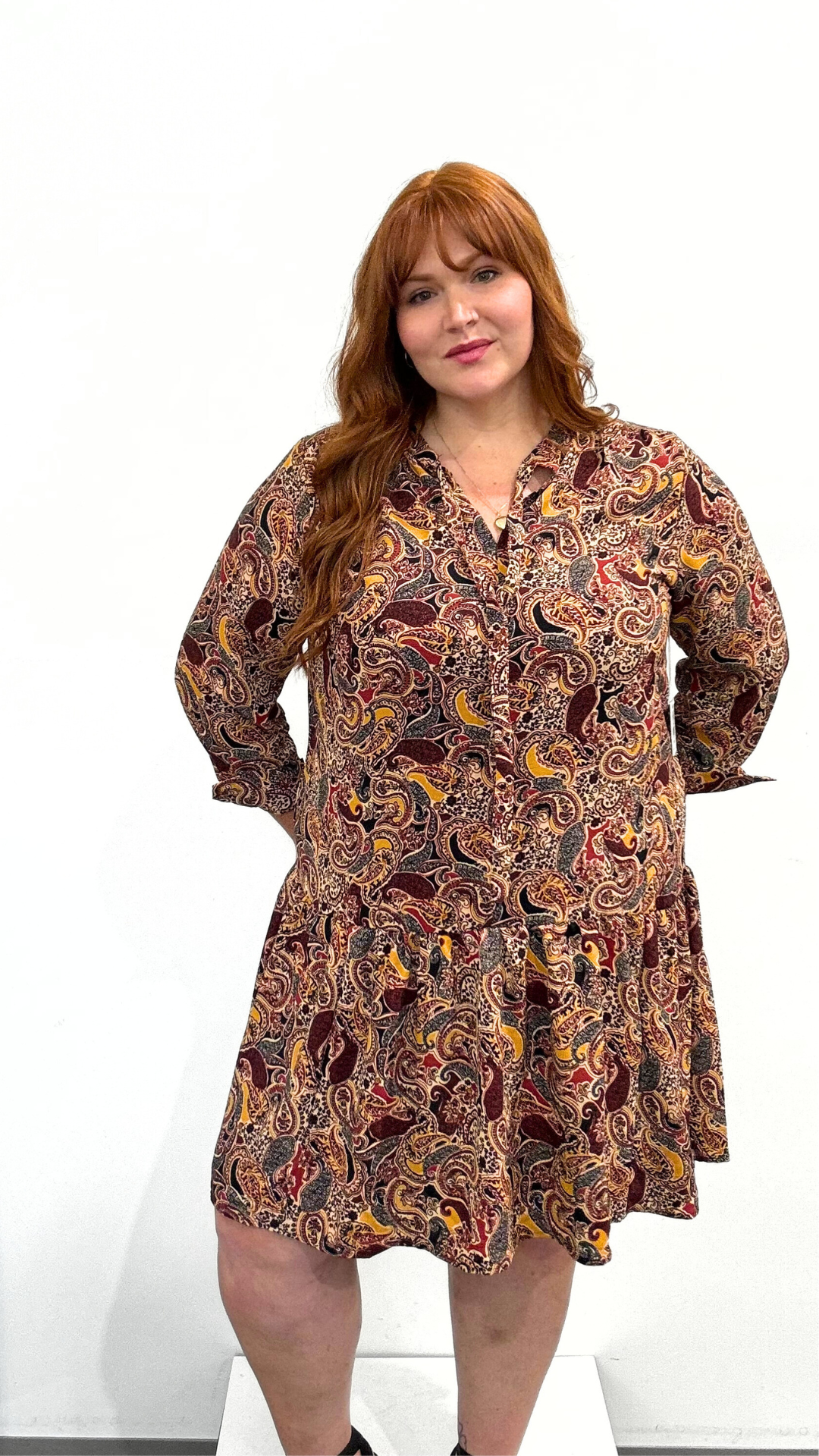 Dex Flouce Hem Dress