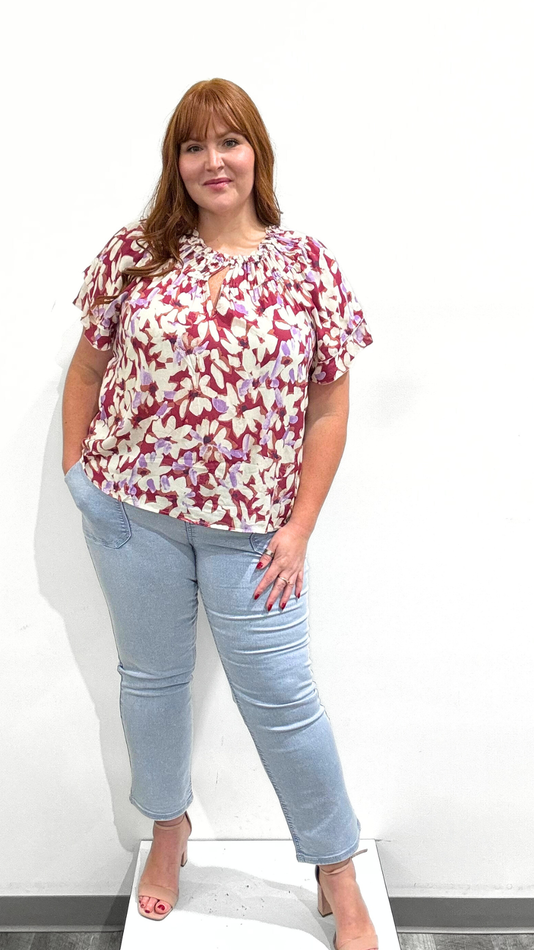 Dex Flutter Sleeve Blouse
