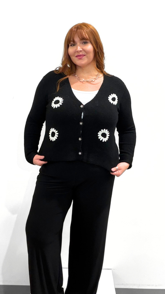 Frank Lyman Flower Cardigan