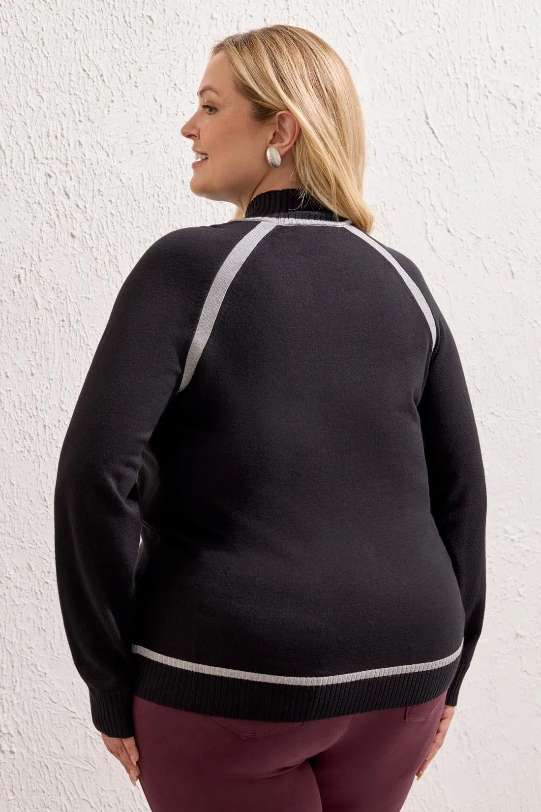 Tribal Mock Neck Sweater