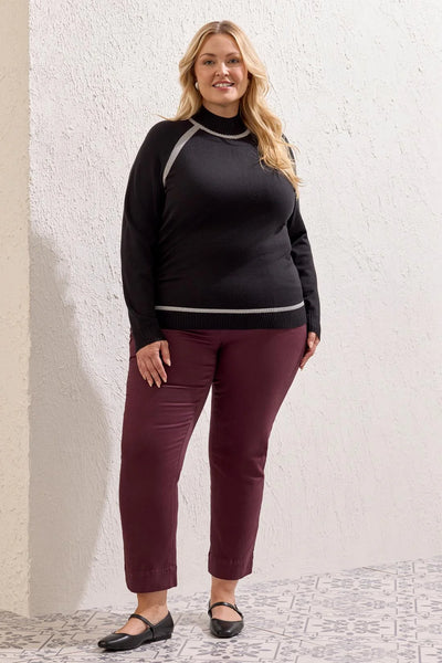 Tribal Mock Neck Sweater