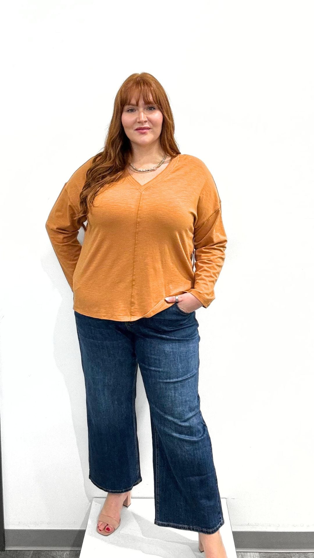 Tribal V-Neck Slub Tee