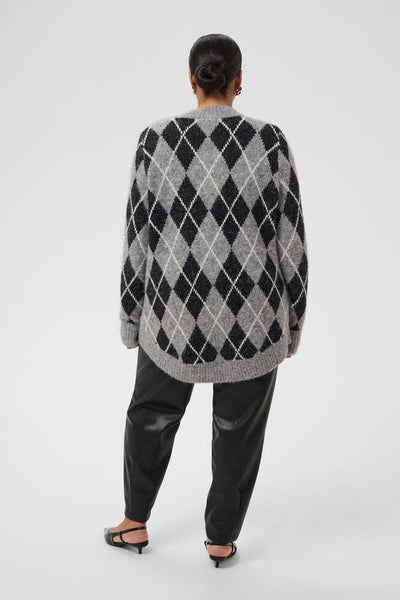 Kaffe Curve Sima Argyle Cardigan