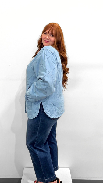 Tribal Denim Quilted Jacket