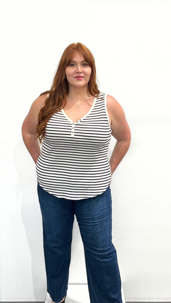Tribal Henley Tank Top
