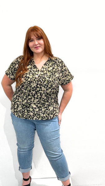 NYDJ Short Sleeve Becky Blouse
