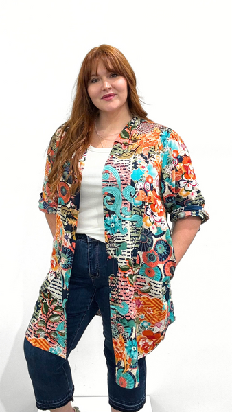 Orientique Button Dress or Shirt