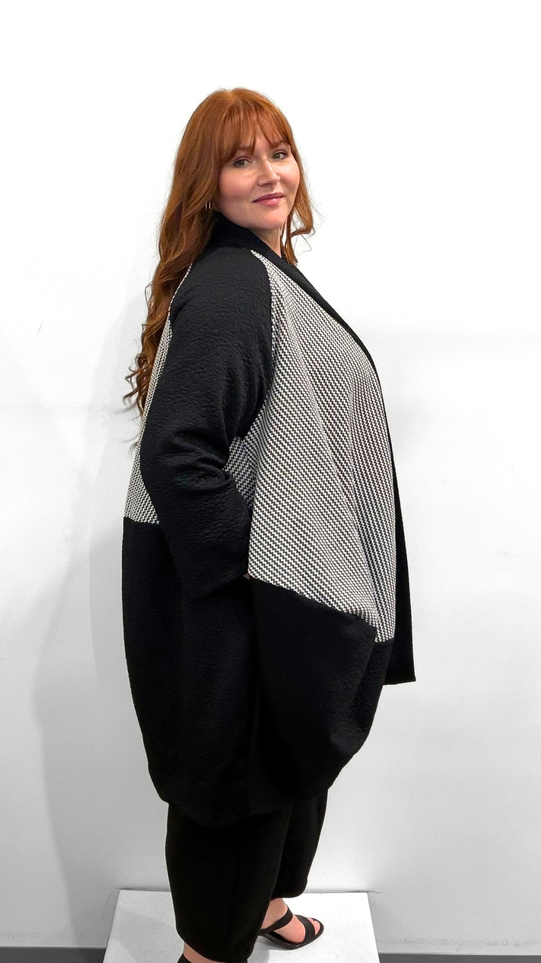 Marie La Lune Textured Print Cardigan