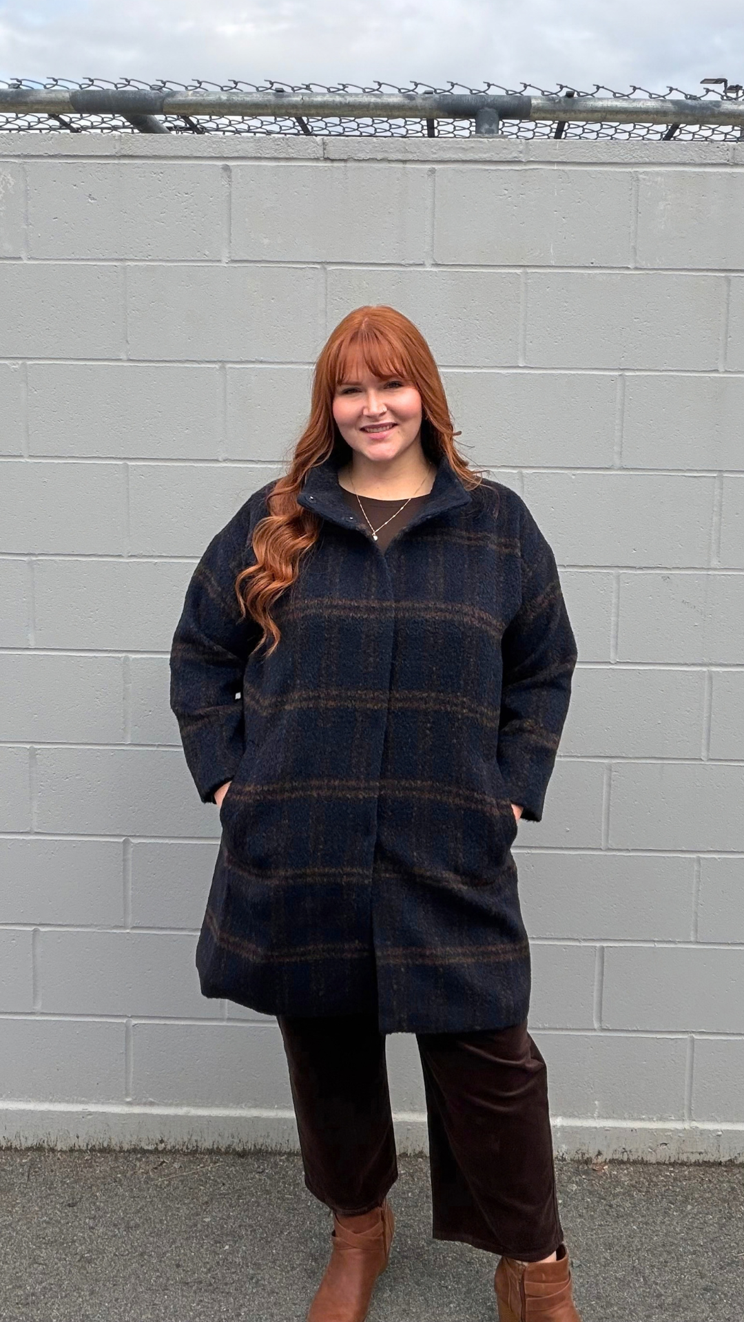 Eileen Fisher High Collar Coat