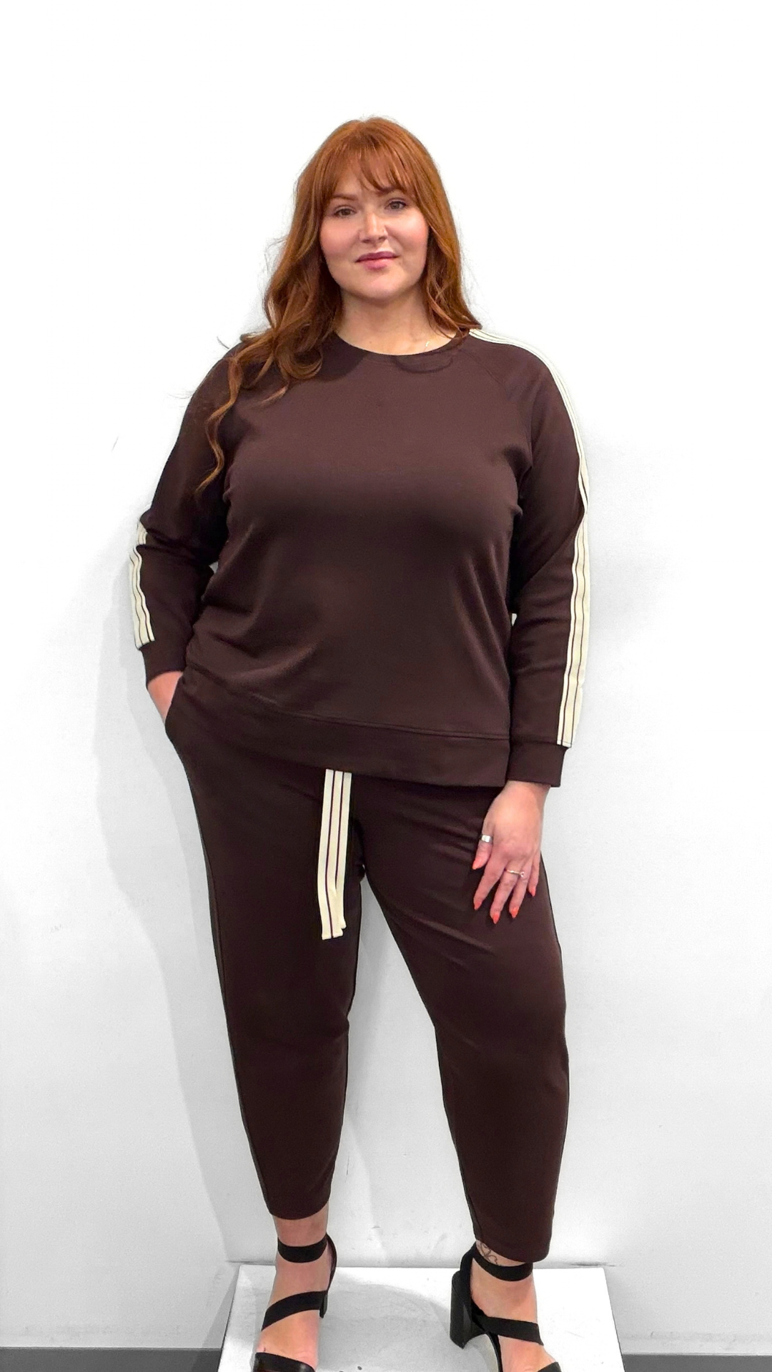 Tirelli Stripe Sleeve Sweater