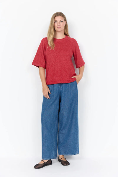 Wasabi Chanin 1 3/4 Sleeve Sweater