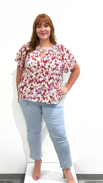 Dex Flutter Sleeve Blouse