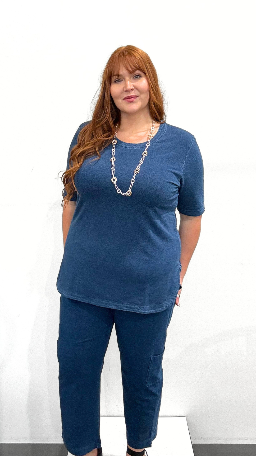 Wild Palms Elbow Sleeve Top