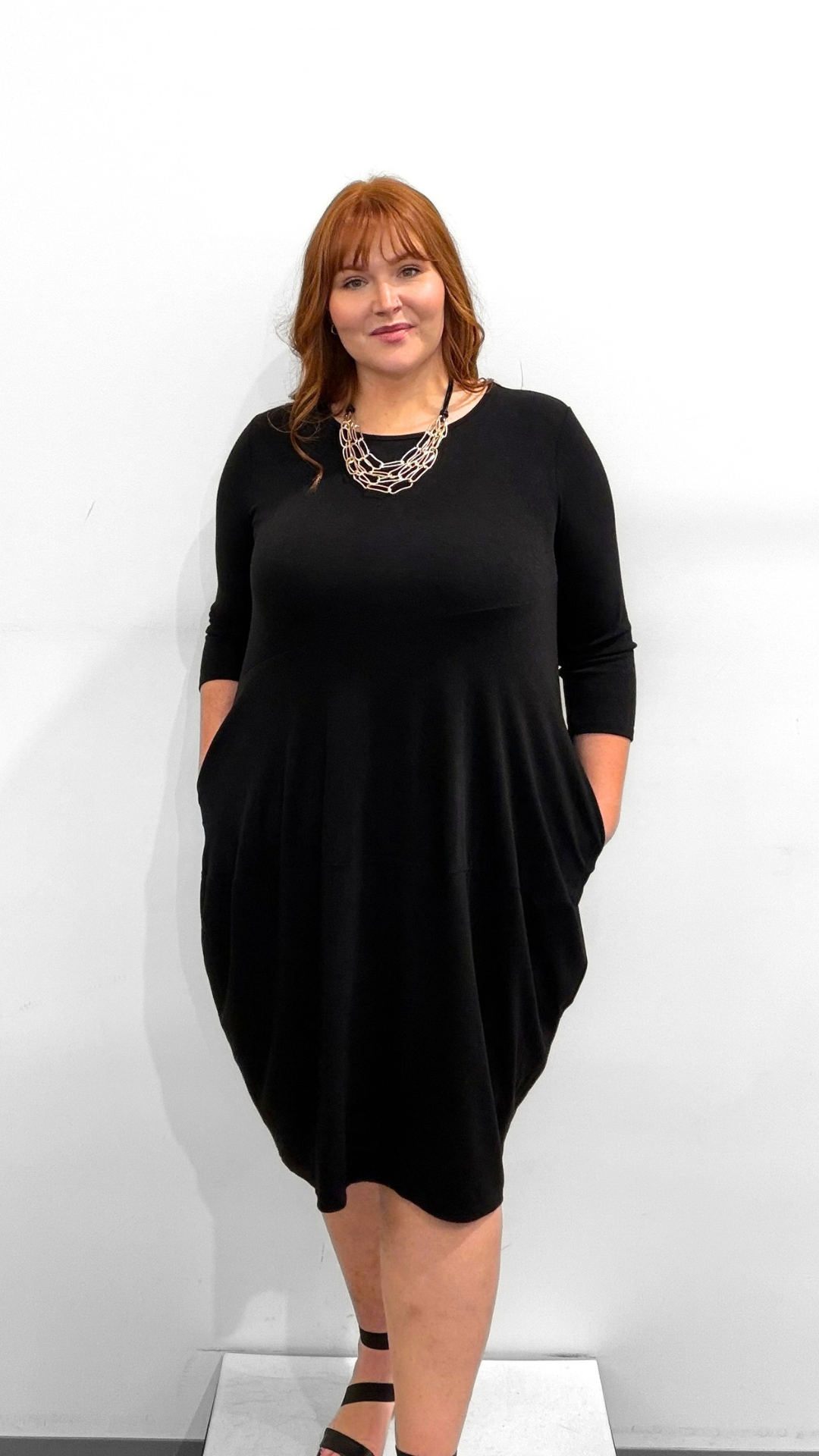 Tirelli Diagonal Seam Dress