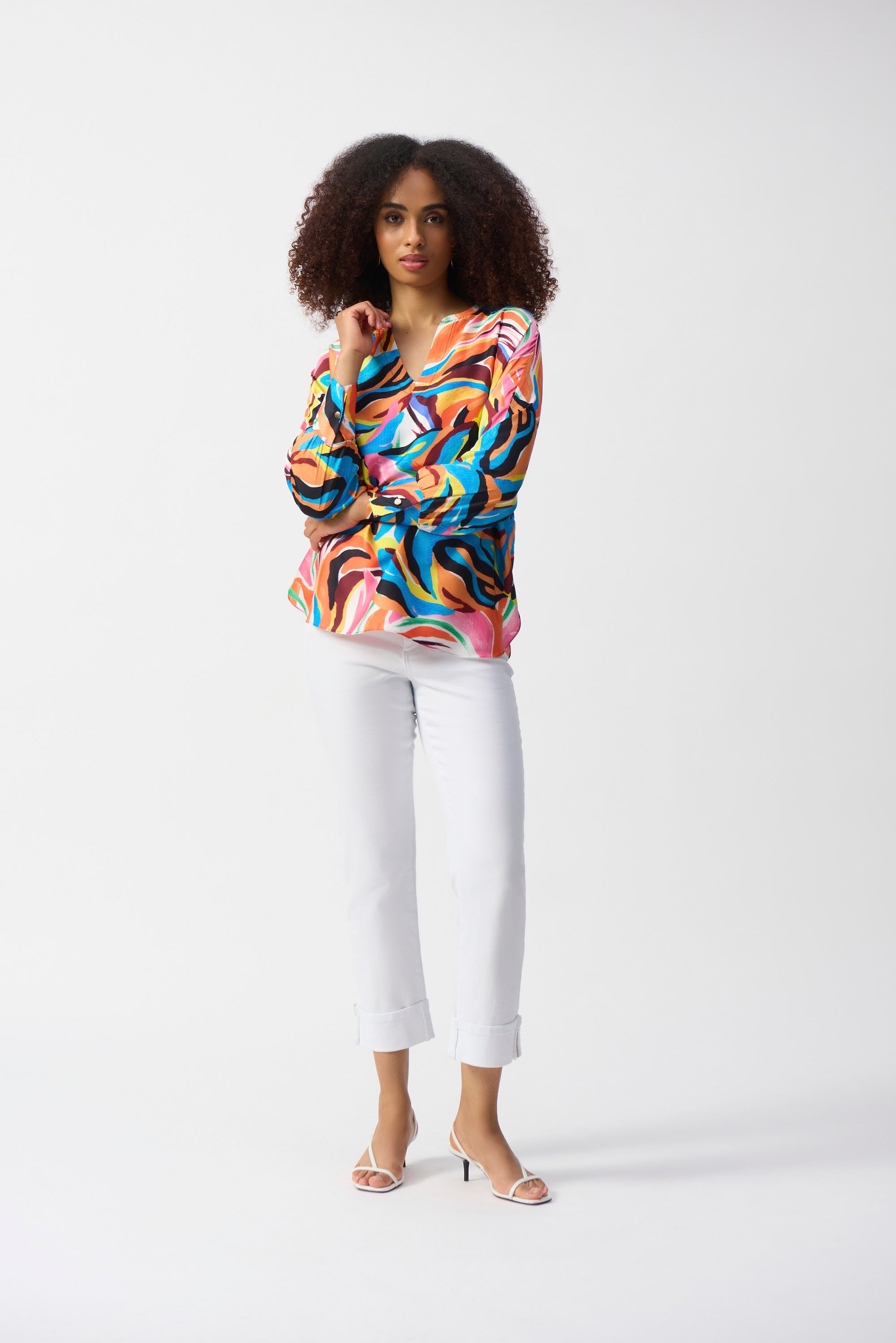 Joseph Ribkoff Abstract Print Top