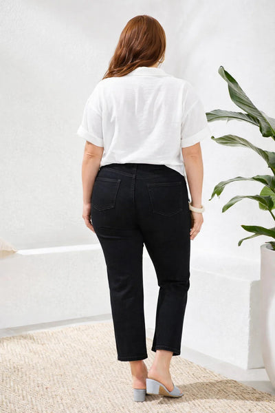 Tribal Spohia Crop Micro Flare Jean