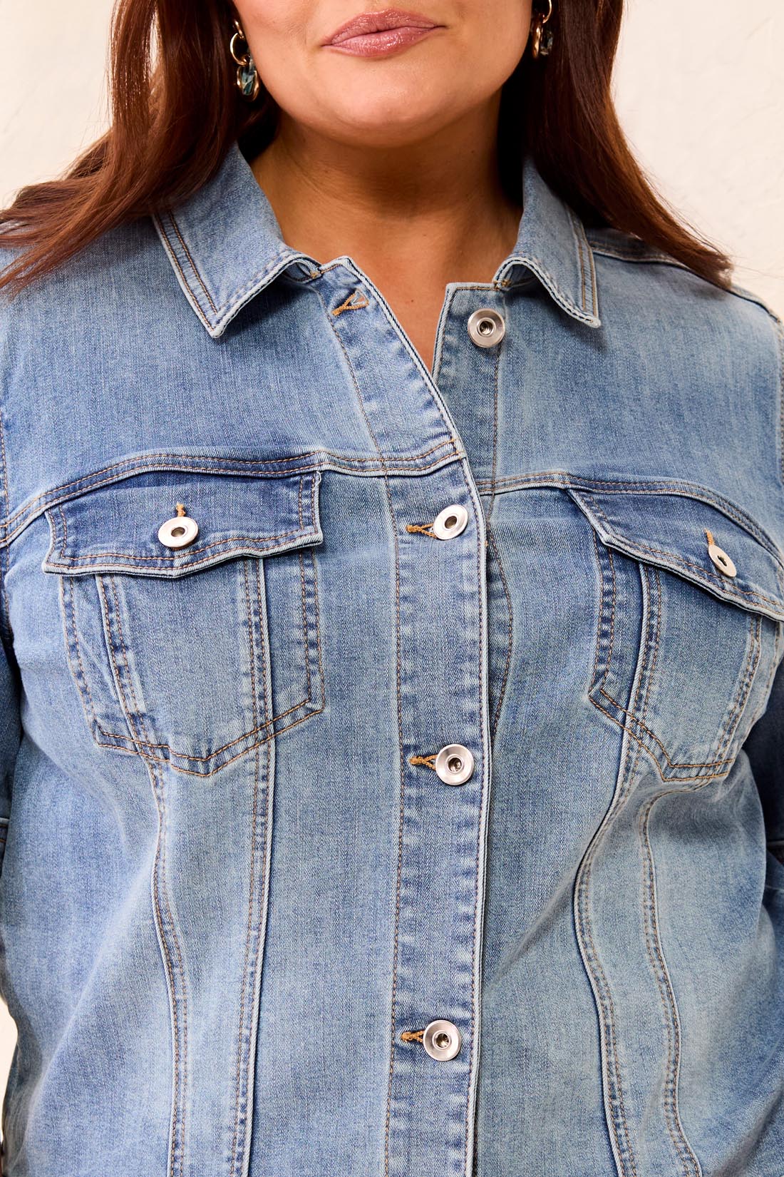Tribal Elbow Jean Jacket