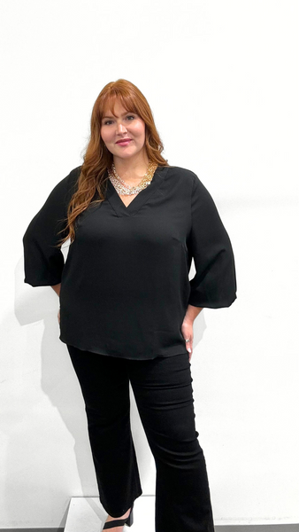 Mat V-Neck Blouse
