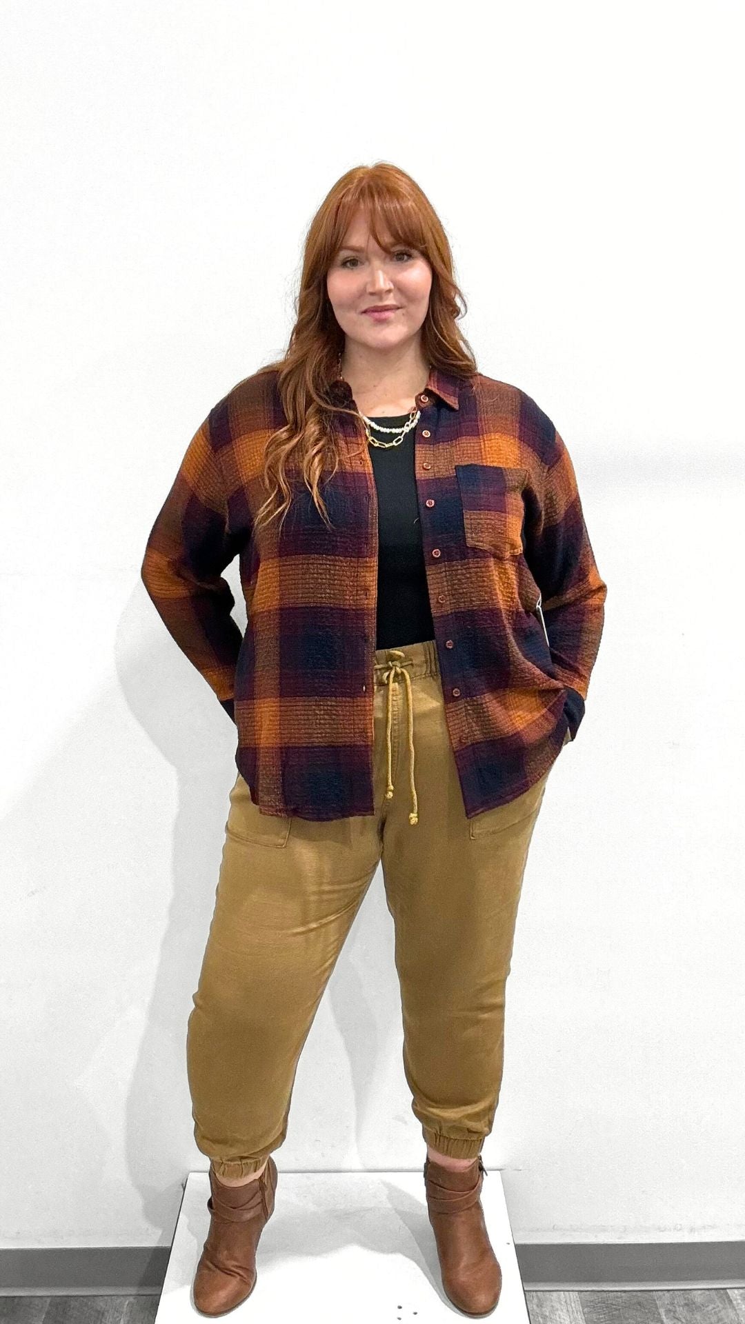 Dex Textured Plaid Shirt