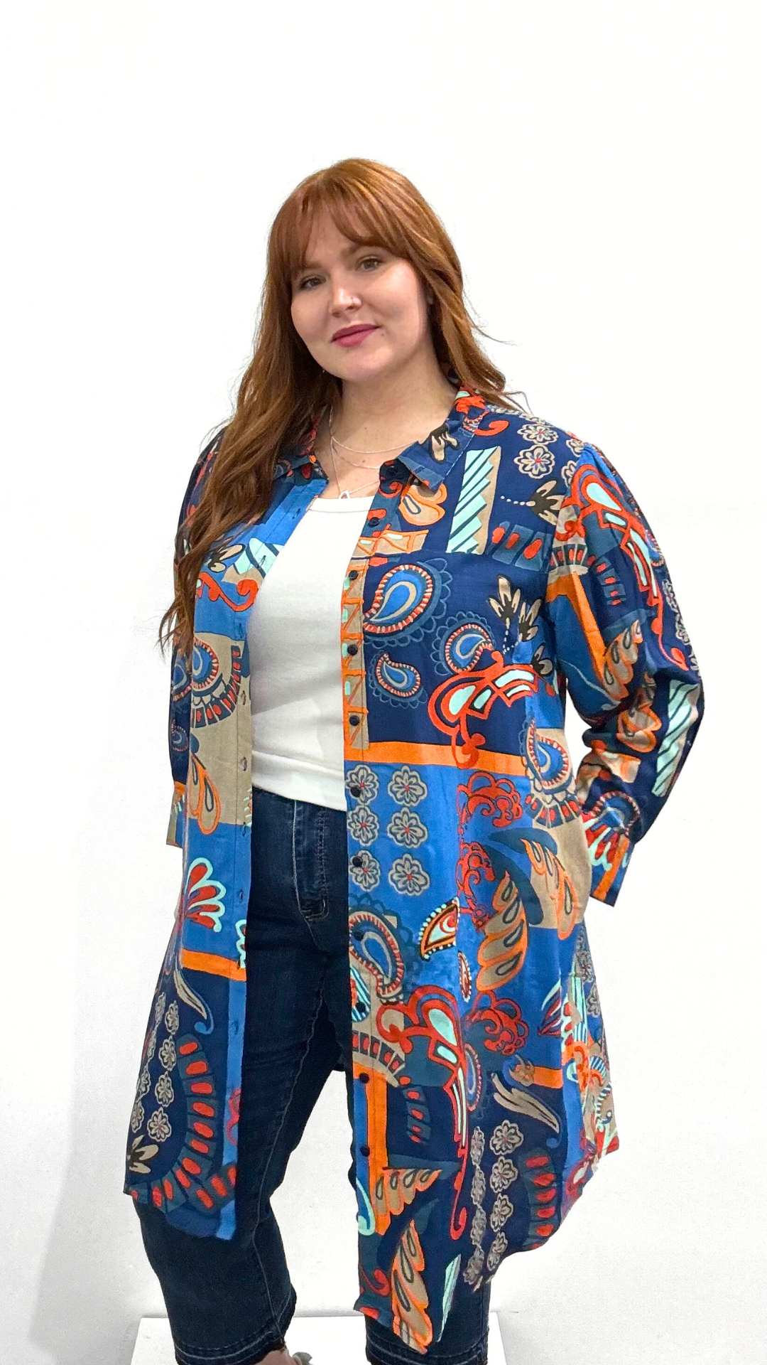 Orientique Button Dress or Shirt