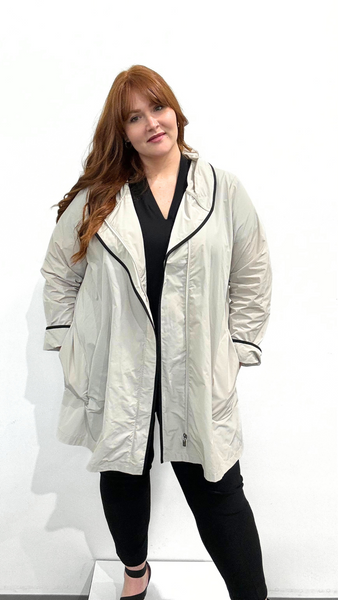 Joseph Ribkoff Hooded Trapeze Coat