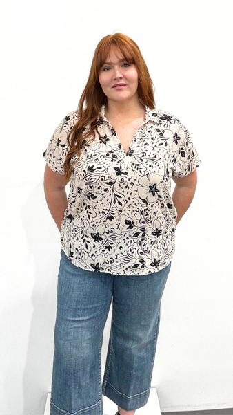 NYDJ Short Sleeve Becky Blouse