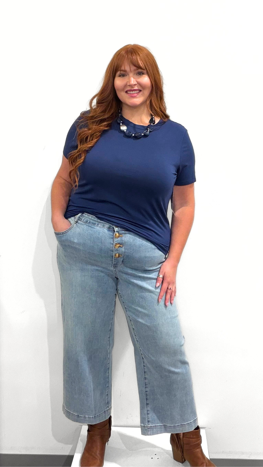 Tribal Audrey Button Fly Denim Jeans