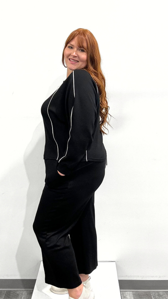 Tribal Crewneck Scuba Top