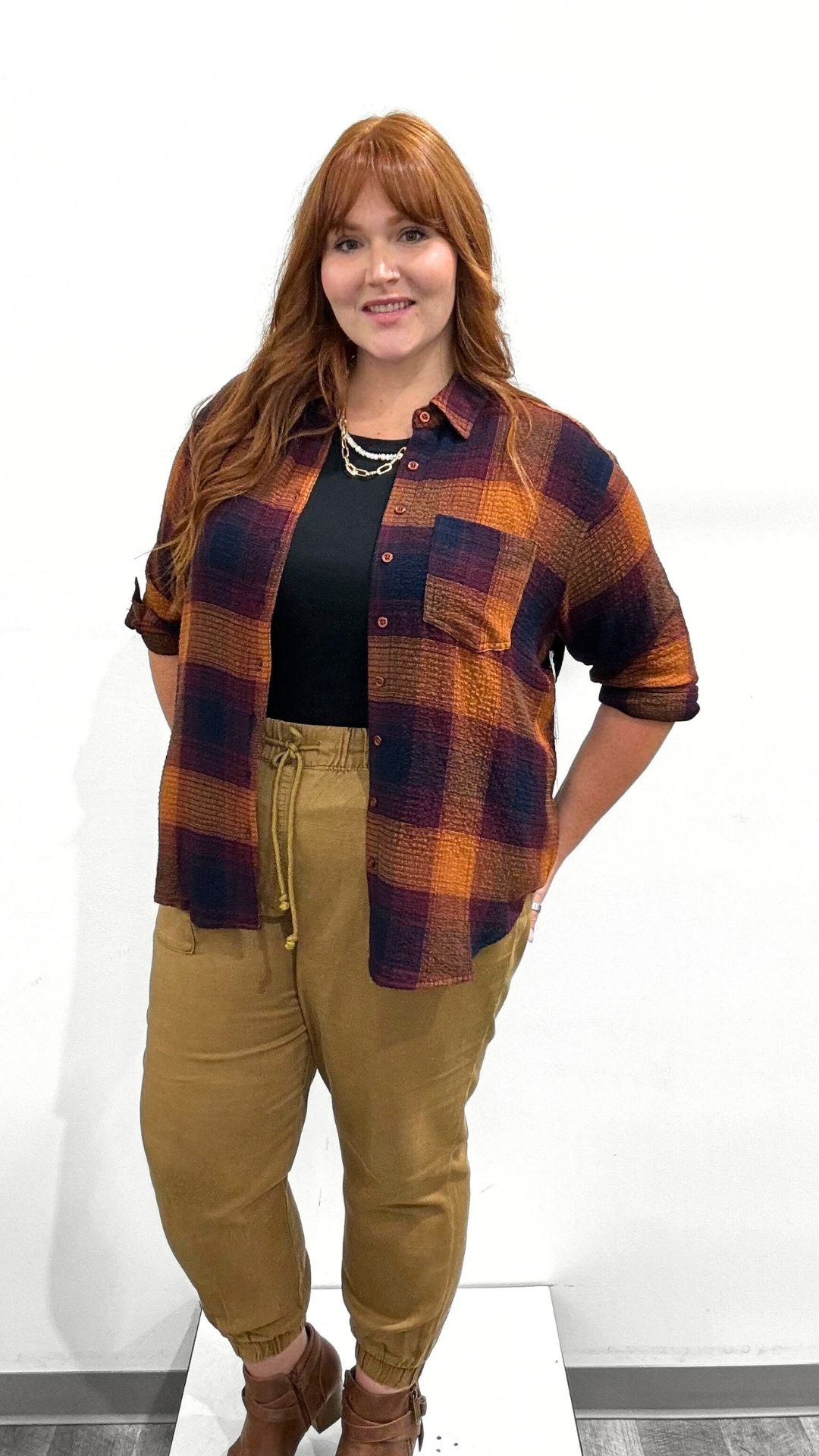 Dex Textured Plaid Shirt