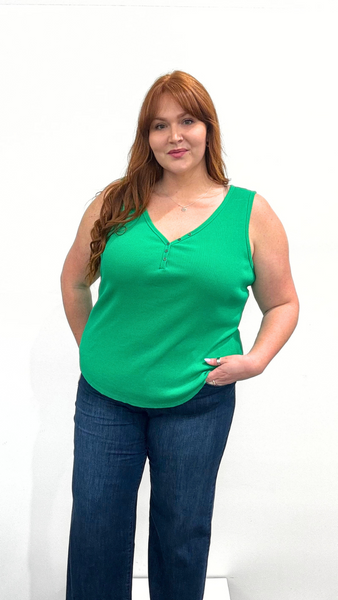 Tribal Henley Tank Top