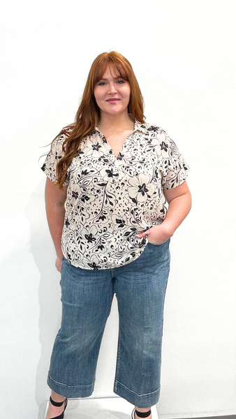 NYDJ Short Sleeve Becky Blouse