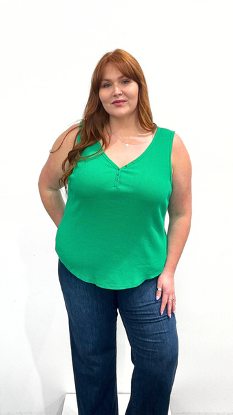 Tribal Henley Tank Top
