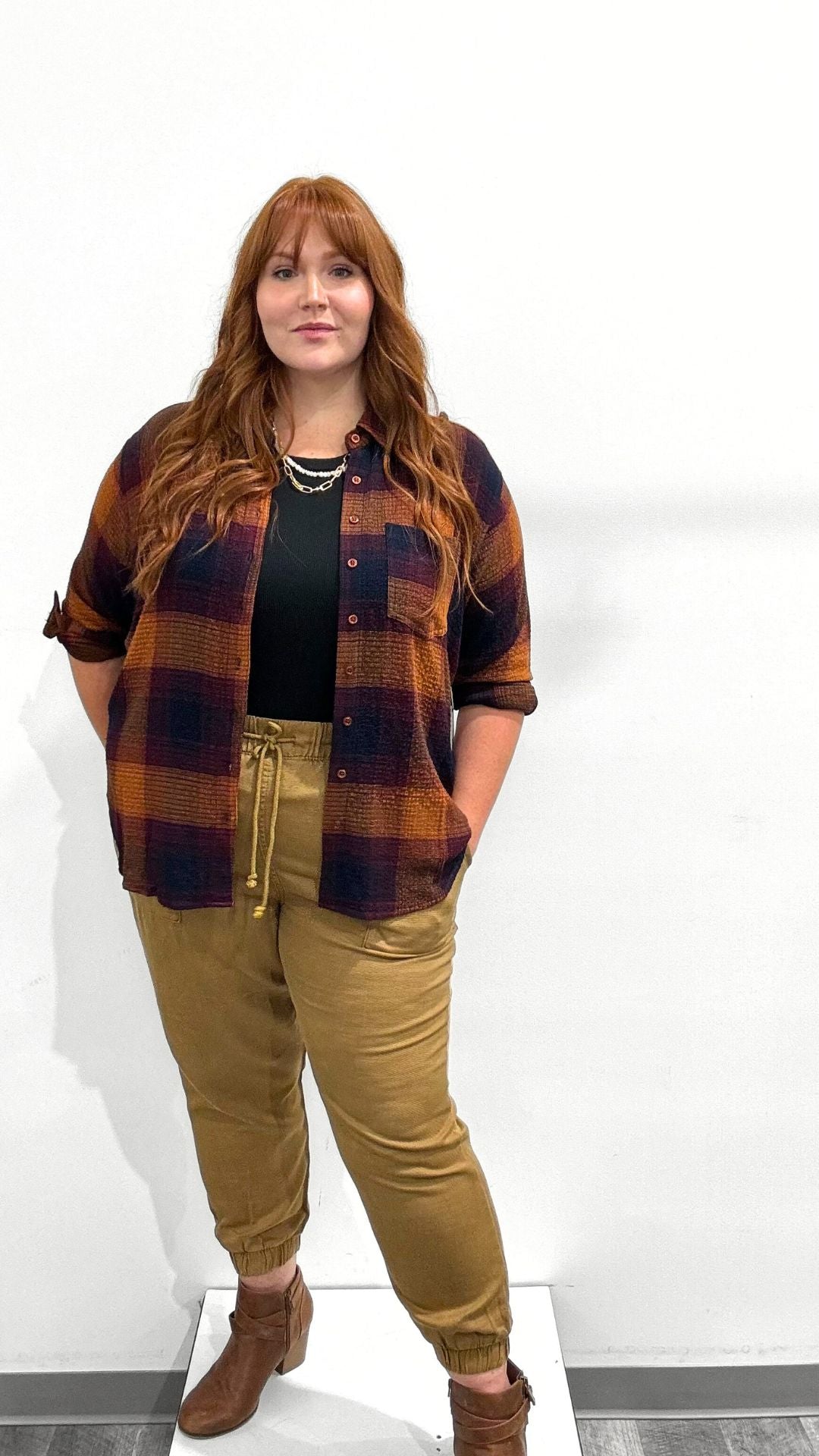 Dex Textured Plaid Shirt