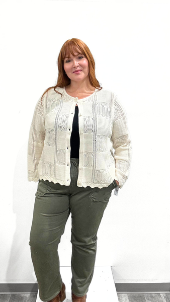 Dex Pointelle Cardigan