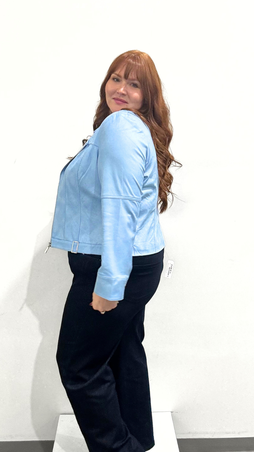 Joseph Ribkoff Faux Suede Fitted Jacket